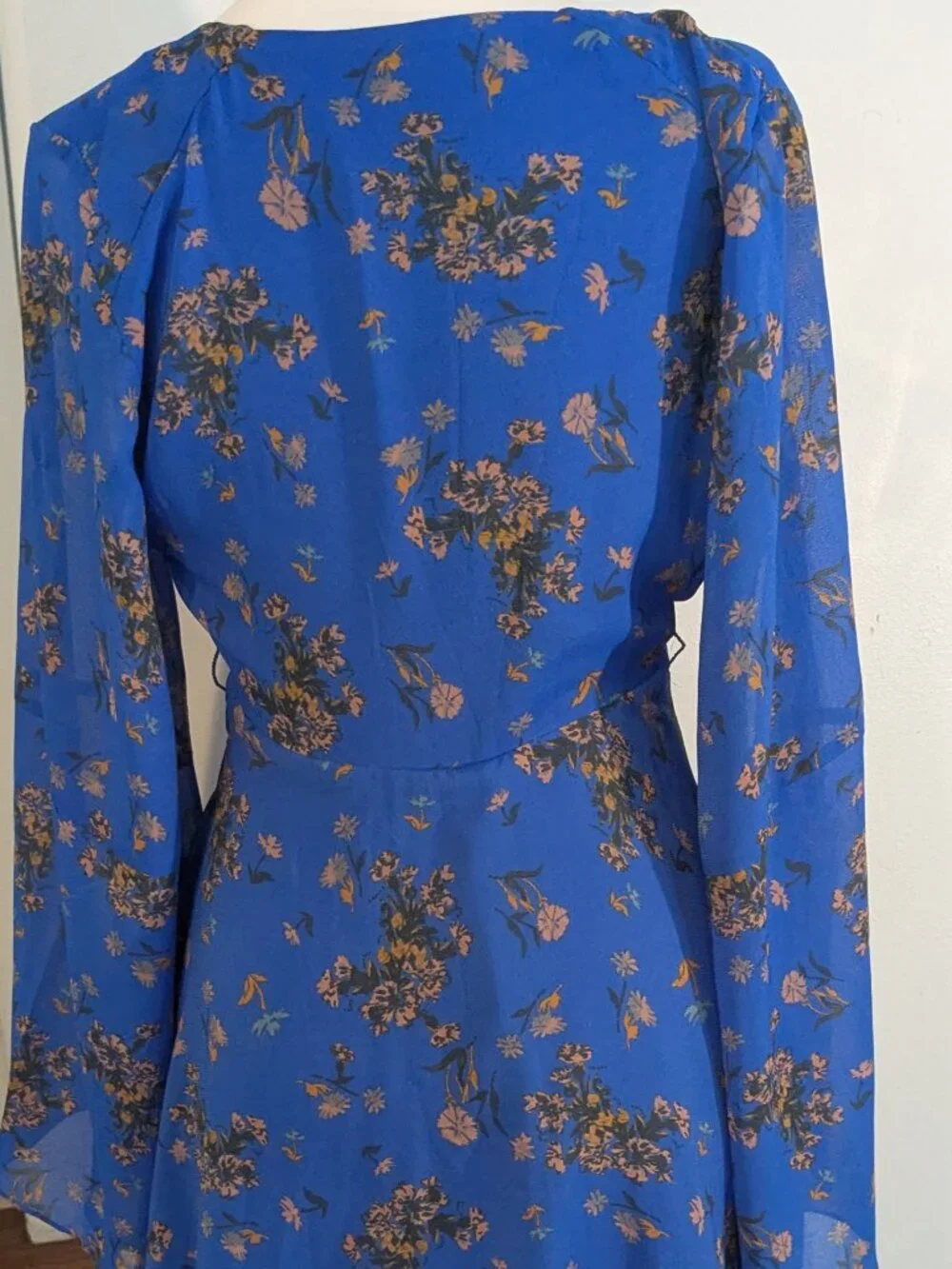 Wedgewood Blue Floral Mini Dress by Free People